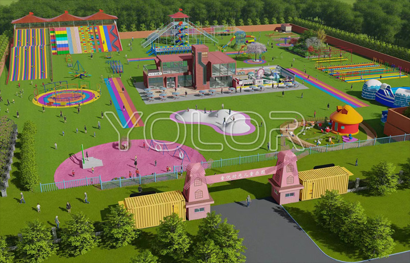 鼎创游乐分享100亩儿童游乐场规划设计